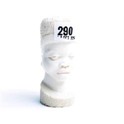 Small African carving in bone of African hut 4.5" high