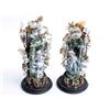 Image 1 : Pair Victorian bisque figure arrangements, with 1 dome glass, in very good condition