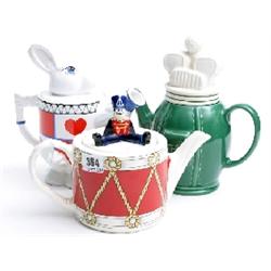 3 Wade tea pots 'Drummer Boy 'No 2 Golf' and 'White Rabbit'