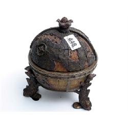 Resin globe desk tidy