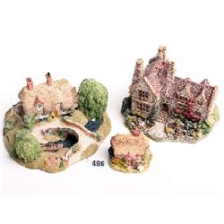 Lilliput Lane cottages, mint and boxed, Granchester Meadows, Wash Day, Armada House