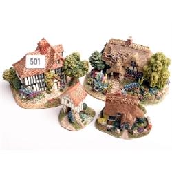 Lilliput Lane cottages, mint and boxed, Canterbury Bells, Medway Manor, Little Hay, Hampton Moat