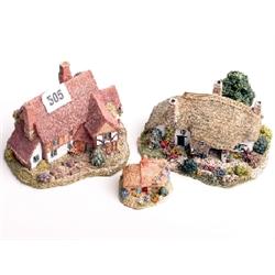 Lilliput Lane cottages, mint and boxed, The Crown Inn, Finders Keepers, Old Mother Hubbard's