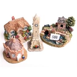 Lilliput Lane cottages, mint and boxed, Catkin Cottage, Wycombe Toll House, Penrith Town Clock, Quee