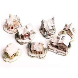 Lilliput Lane cottages, mint and boxed, Borrowdale School, Patterdale Cottage, Hollytree House, Lang