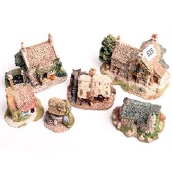 Lilliput Lane cottages, mint and boxed, Ugly House, Watermill, Make A Wish, Primrose Hill. Sorepaws,