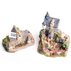Lilliput Lane cottages, mint and boxed, Village School, Secret Garden