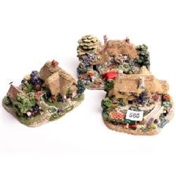 Lilliput Lane cottages, mint and boxed, Pen Pals, Old Scrumpy Farm, Burley St. Garage