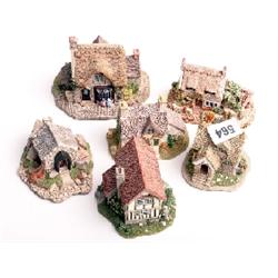 Lilliput Lane cottages, mint and boxed, Fisherman's Bothy, Penny Sweets, Tillers Green, Elm. Cobler,