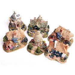 Lilliput Lane cottages, mint and boxed, Pineapple House, Lion House, 2 x Cider Apple Cottage, The Bo