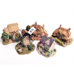 Lilliput Lane cottages, mint and boxed, The Windmill, Lavender Lane, Morning Post, Railway, Walkers