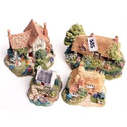 Lilliput Lane cottages, mint and boxed, Hampton Manor, Meadow Sweet, Nursery, Salmon's Leap