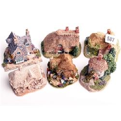 Lilliput Lane cottages, mint and boxed, Duckdown, Appleby East, Little Bee, Tea Caddy, Nursery, 1 un