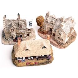 Lilliput Lane cottages, un-boxed, Stockwell, Tenement (damaged) Moreton Manor, Isaac Walton