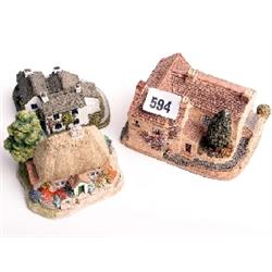 Lilliput Lane cottages, un-boxed, Bronty Parsonage, Dove Cottage, Birthwood