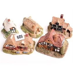 Lilliput Lane cottages, un-boxed, Rising Sun, Granny Smith, Sadlers Inn, Oak Lodge, Smallest Inn