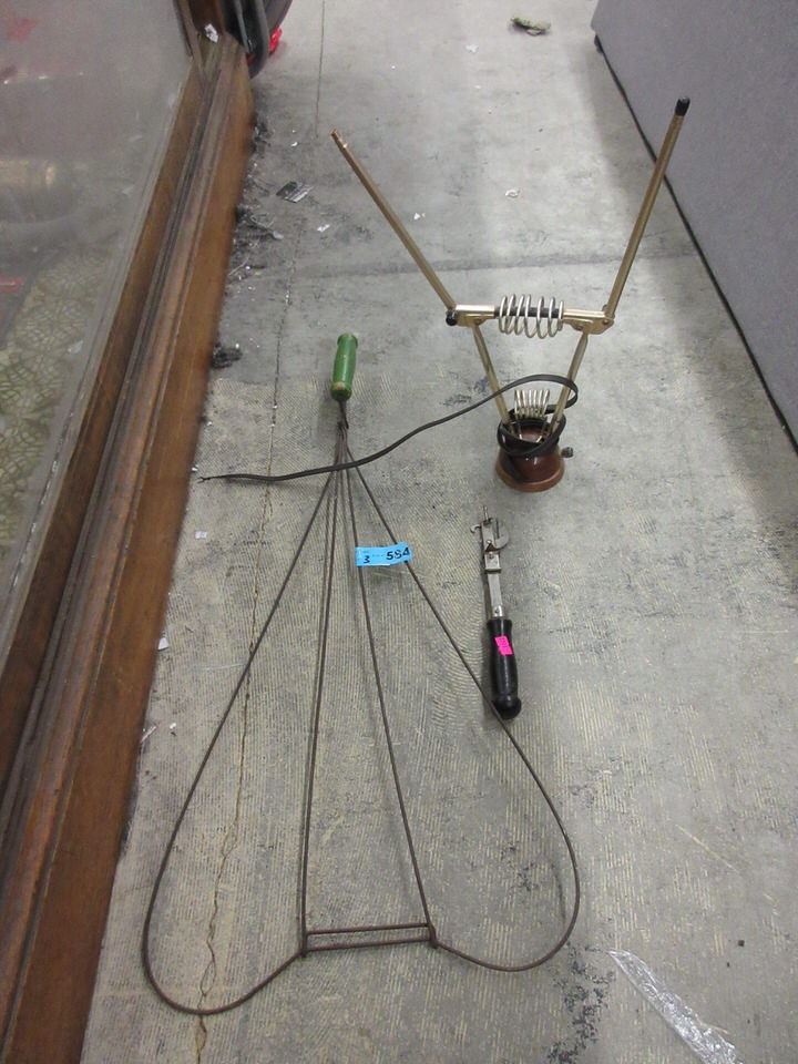 Vintage Rug Beater & Rabbit Ear Antennas