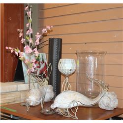 LOT OF 8 ASSORTED DECORATIVE ORNAMENTS