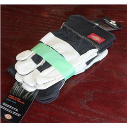 DICKIES DELUXE COWHIDE GLOVES - L- LOT OF 2