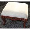 Image 1 : MICA FABRIC AND WOOD OTTOMAN