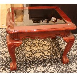 ABERLEA GLASS TOP END TABLE