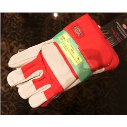 DICKIES DELUXE COWHIDE GLOVES - L- LOT OF 2