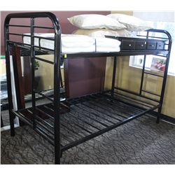 KRANO SINGLE, SINGLE BLACK BUNK BED