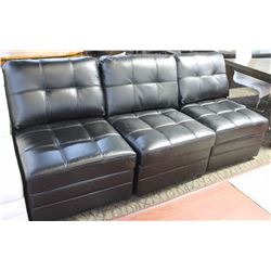 LOT OF 3 BLACK EUGENE ARMLESS CHAIRS