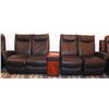 Image 1 : BLACK BOLTON 4 RECLINING SEATS W/ CONSOLE