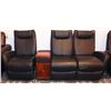 Image 1 : BLACK BOLTON 3 RECLINING SEATS W/ CONSOLE