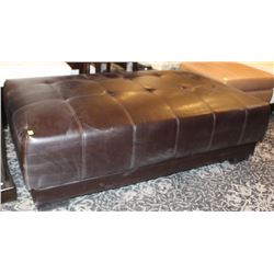 ZOEY RECTANGULAR BROWN OTTOMAN