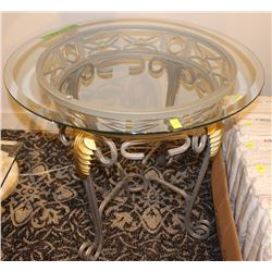 ROMAN GLASS END TABLE