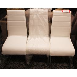 LOT OF 3 ORYA WHITE DINING CHAIR