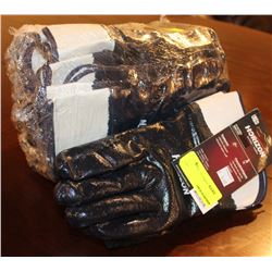 ONE DOZEN OF LARGE BLACK HORIZON COATED GLOVES