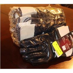 ONE DOZEN OF LARGE BLACK HORIZON COATED GLOVES