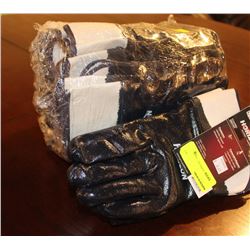 ONE DOZEN OF LARGE BLACK HORIZON COATED GLOVES