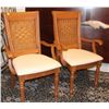 Image 1 : LOT OF 2 OKRA WEAVE BACK ARM CHAIR