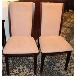 LOT OF 2 MALIBU ESPRESSO FABRIC CHAIRS