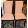Image 1 : LOT OF 2 MALIBU ESPRESSO FABRIC CHAIRS