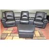 Image 1 : ASPEN BLACK LEATHER HOME THEATRE 6 PIECE SET