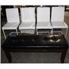Image 1 : BENCH WITH 4 WHITE NELMS CHAIRS