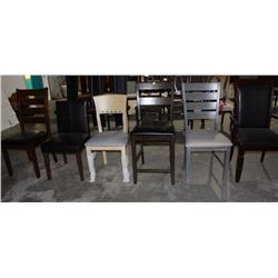 ROW OF 6 ASSORTED CHAIRS