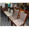Image 1 : ROW OF 6 ASSORTEDD CHAIRS, 2 CHERRY, 4 BROWN