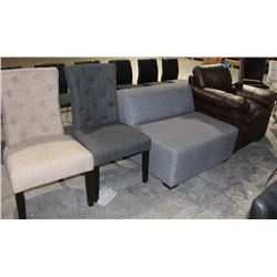 ROW OF 6 ASSORTED CHAIRS