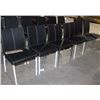 Image 1 : ROW OF 6 BLACK DINING CHAIRS, 2 DIFFERENT STYLES