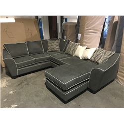 NEW 1009 JIVE GRANITE FABRIC SECTIONAL