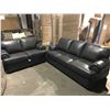 Image 1 : NEW 1496 DARK BROWN LEATHER AIR SOFA W/LOVESEAT