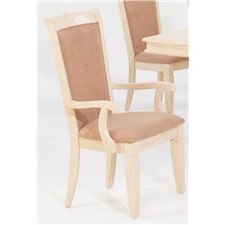 LOT OF 2 WHITE WASH ARM CHAIRS