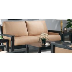 ANKARA WOOD MICROFIBER LOVESEAT