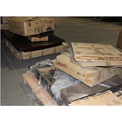 2 PALLETS OF ASSORTED TABLES & END TABLES